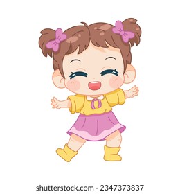 vector kawaii boy cartoon set illustration isolated