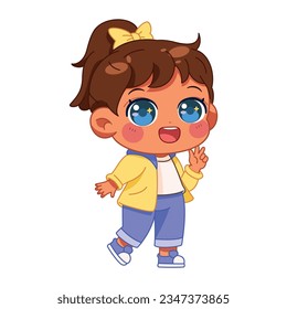 vector kawaii boy cartoon set illustration isolated