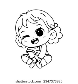 vector kawaii boy cartoon set illustration isolated