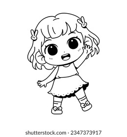 ilustración de conjunto de dibujos animados de vectores kawaii