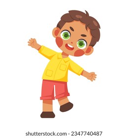 vector kawaii little boy character illustration isolated