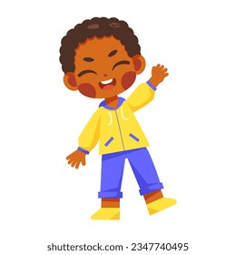 vector kawaii little boy character illustration isolated