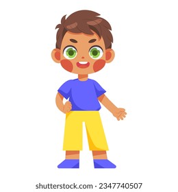 vector kawaii little boy character illustration isolated