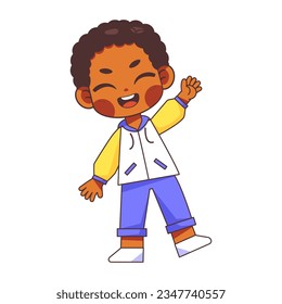 vector kawaii little boy character illustration isolated