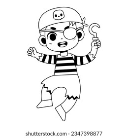 vector kawaii little sailor cartoon illustration isolated