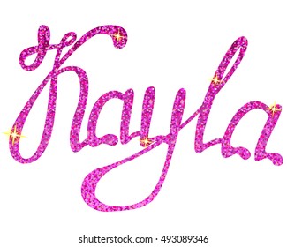 Vector Kayla name lettering tinsels