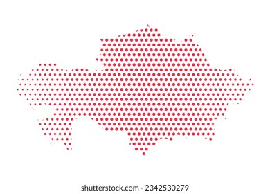 Vector Kazakhstan Dotted Map Illustration, can be used for business designs, presentation designs or any suitable designs.