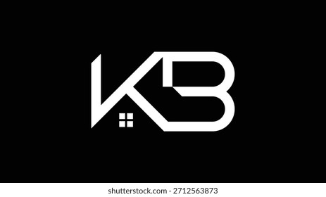 Diseño de logotipo de monograma de letra inicial de Vector KB