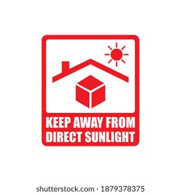 Vector Keep Away From Direct Sunlight Label