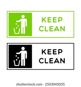 Vector Keep Clean Label Illustration