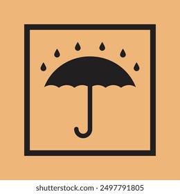 Vector Keep Dry Symbol For Box