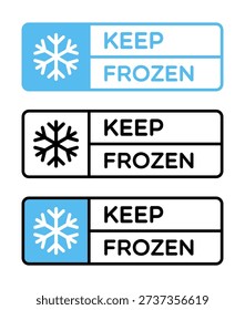 Vector Keep Frozen Food Label