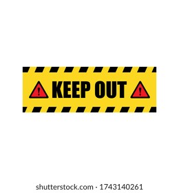 Vector Keep Out Sticker Label Stock Vector (Royalty Free) 1743140261 ...