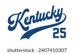 Vector Kentucky text typography design for tshirt hoodie baseball cap jacket and other uses vector