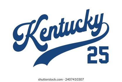 Vector Kentucky text typography design for tshirt hoodie baseball cap jacket and other uses vector