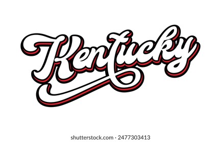 Vector Kentuckytext typography design for tshirt hoodie baseball cap jacket and other uses vector