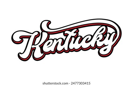 Vector Kentuckytext typography design for tshirt hoodie baseball cap jacket and other uses vector