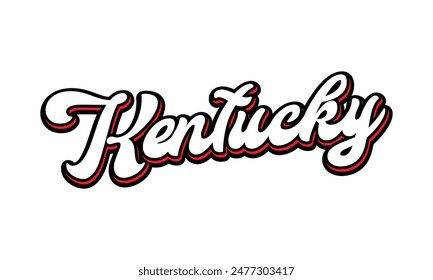 Vector Kentuckytext typography design for tshirt hoodie baseball cap jacket and other uses vector