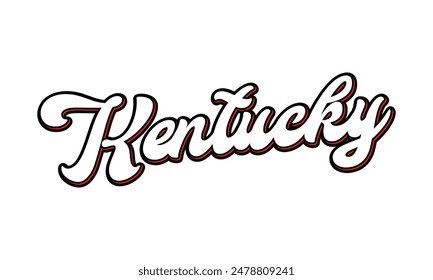 Vector Kentuckytext typography design for tshirt hoodie baseball cap jacket and other uses vector