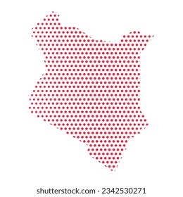 Vector Kenya Dotted Map Illustration, can be used for business designs, presentation designs or any suitable designs.