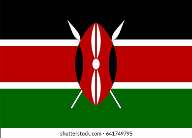 Vector Kenya flag, Kenya flag illustration, Kenya flag picture, Kenya flag image
