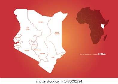 vector kenya map of africa