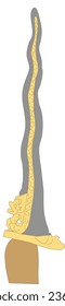 vector keris with dragon decoration