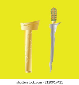 A vector of "Keris Taming Sari" a Malay dagger. Famous with the Legendary "Hang Tuah" and Malacca history.