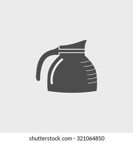 vector kettle icon. Flat design style eps 10