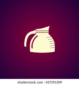 vector kettle icon. Flat design style eps 10