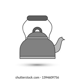 Vector kettle icon. Teapot symbol. For design, web site design, logo, app, UI.