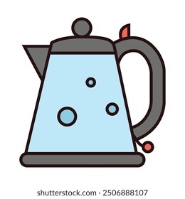 Diseño de ilustración de caldera de Vector con fondo blanco.