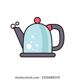 Vector kettle illustration design with white background.