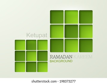 Vector ketupat element design. ramadan kareem background. Eps10