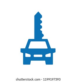 Vector key car logo combination. Vehicle symbol or icon. Unique automobile digital logotype design template.
