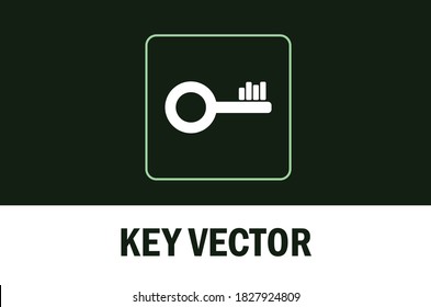 Vector of key. With dark theme background.