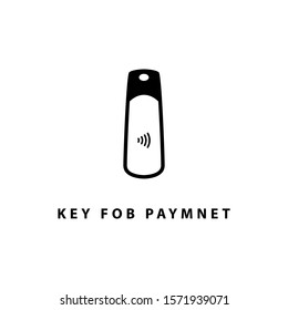 Vector Key Fob Icon With The NFC Payment Concept Of Contactless Payment