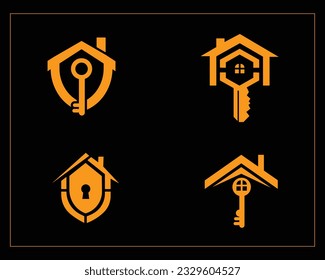 Vector Key House Logo design template