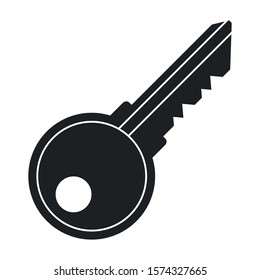Vector Key Icon Black Sillhouette