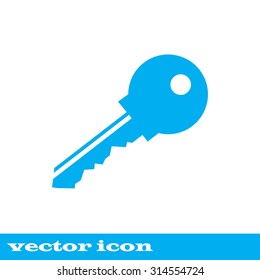Vector Key Icon, blue icon.