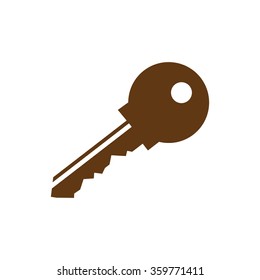 Vector Key Icon, brown icon.