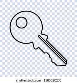 Vector key icon. editable key icon. vector illustration