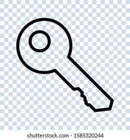Vector key icon. editable key icon. vector illustration