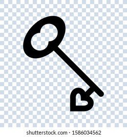 Vector key icon. editable key icon. vector illustration