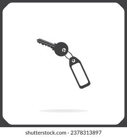 Vector Key Icon. Key flat illustration.