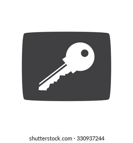 Vector Key Icon, gray icon.