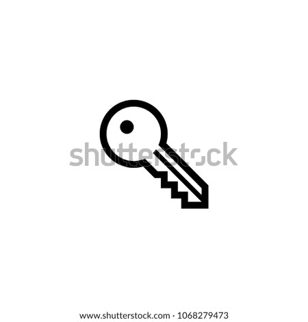 Vector key icon. Key illustration