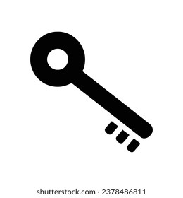 Vector key icon vector illustration isolated on white background