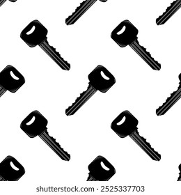 Vector key icon isolated on white background. Key icon. Lock or unlock sign. Padlock. Lock symbol. Unblock. Password icon. Access sign. Private access. Logo template. Safety symbol. Door key.