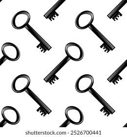 Vector key icon isolated on white background. Key icon. Lock or unlock sign. Padlock. Lock symbol. Unblock. Password icon. Access sign. Private access. Logo template. Safety symbol. Door key.